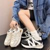 Casual shoes for women in spring 2025 height increasing women's sports shoes fashionable and classic casual white shoes