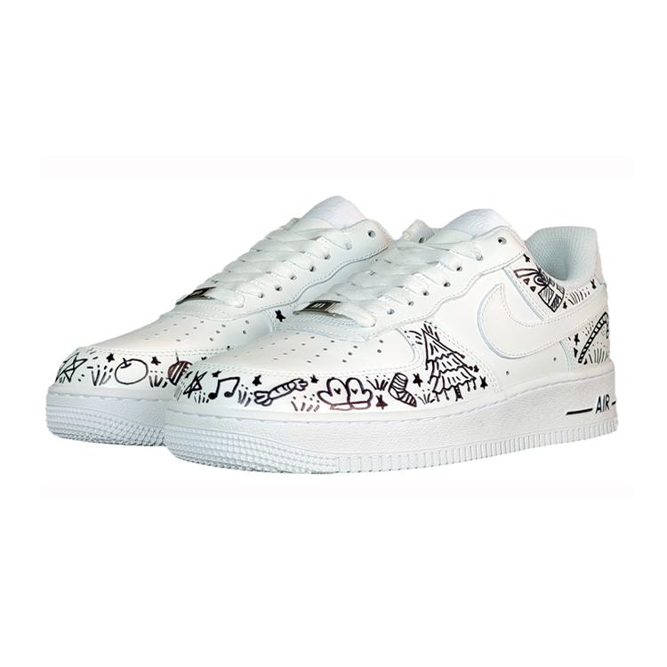 Nike Air Force 1 Low Air Force 1 Low top Skateboard Shoes Women's Black White DD8959-100(team5-)