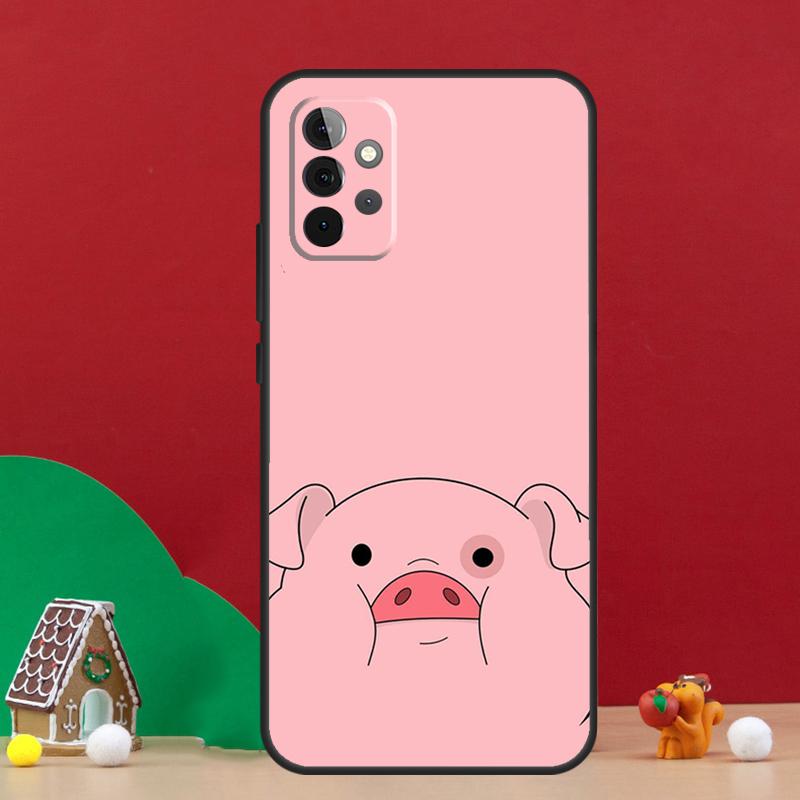 Cartoon Pig Case For Samsung Galaxy A54 A06 A16 A26 A36 A56 A53 A32 A52 A33 A13 A55 A35 A15 A14 A34 A17