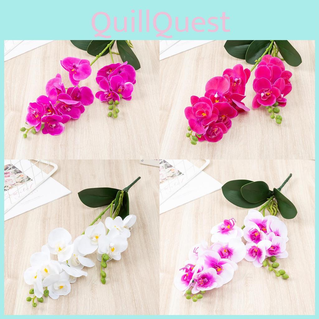 Phalaenopsis Simulation Artificial Flower Room Wedding Decoration Green Plants