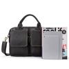 Fashion European and American Retro Style Men's Shoulder Bag Top-Grain Leather Business Briefcase Multi-Pocket Genuine Leather Men's Crossbody Bag