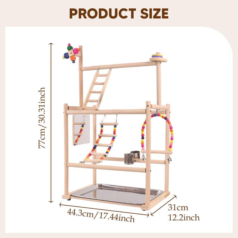 Parrot Playstand,Parrot Bird Playground,Exercise,Activity Center Perch Perch Gym Playpen for Parakeet Budgie Finch