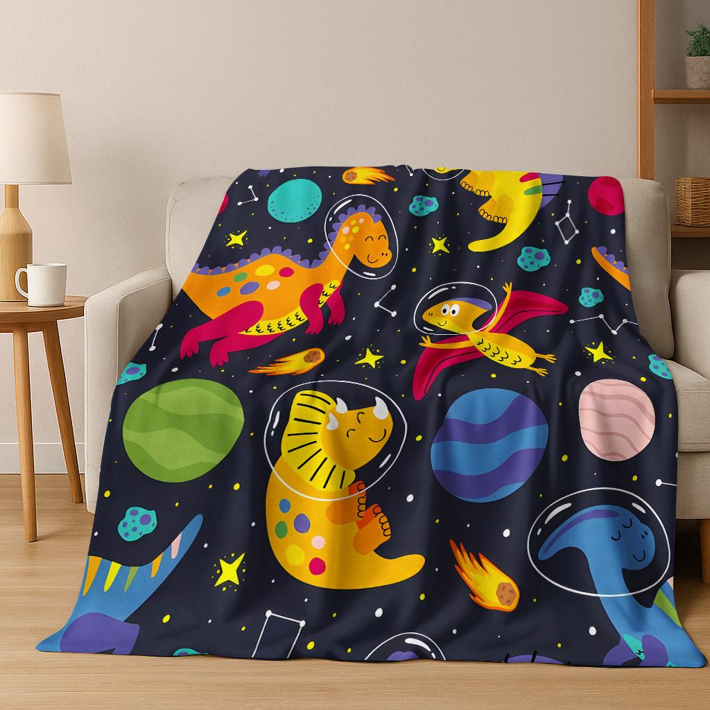 Safari Friends Print Blanket Reversible Flannel Throw for Animal Lovers AllSeason Comfort Wild Adventure Gift