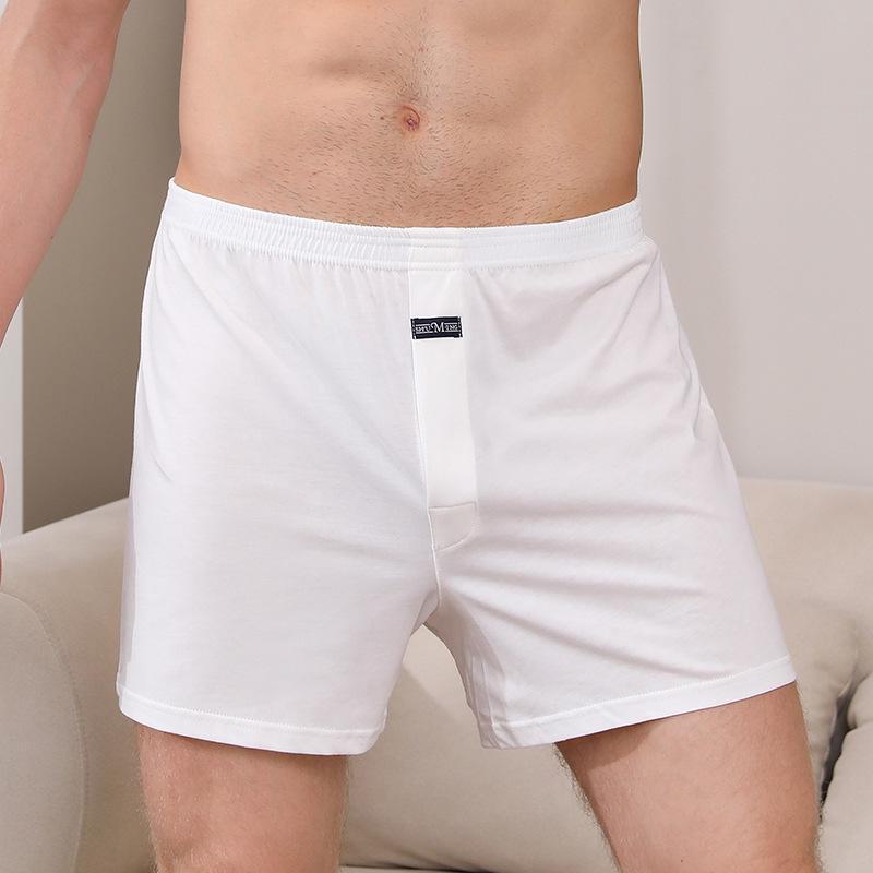 Herren-Boxershorts aus Baumwolle mit hoher Taille – große Größe, lockere Passform, Sommerstil