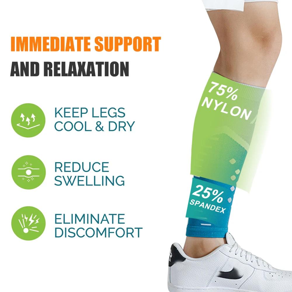 1 Pair Calf Compression Sleeve For Men Women Footless Support Runners Leg Sleeve Shin Splints Pain Relief