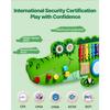 SucceBuy 9-Activities Crocodile Kids Busy Hanging Board Toy Montessori Early Learning Puzzle Decor Panels Toys for Children Gift