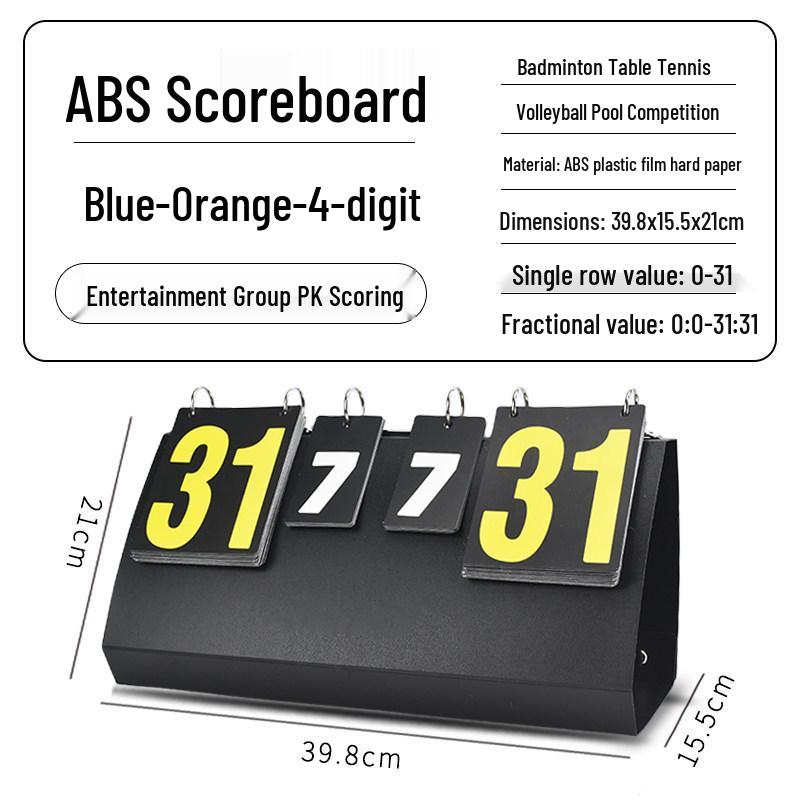 Multi-Sport Flip Scoreboard for Basketball, Billiards, Table Tennis, and Volleyball