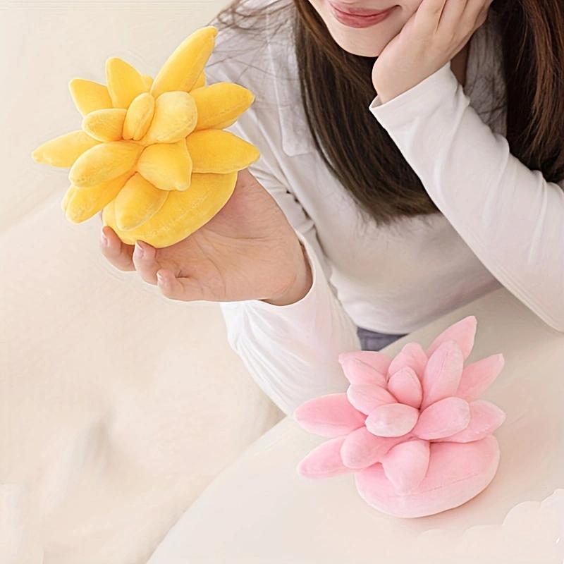 3D Succulent Plush Toys Room Decor Simulation Plants Potted Toys Nature Decorative Throw Cactus Multiple Colors