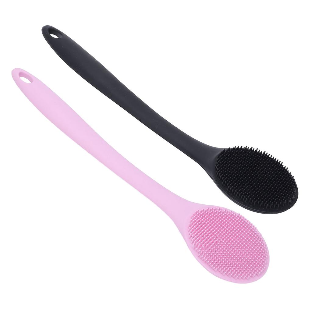Silicone Back Scrubber for Shower Long Handle Quick Drying Produce Rich Foam Exfoliating Shower Brus