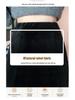 Women's Black Velvet Fishtail Pencil Skirt - High Waist, Slimming, Mid-Length, Pleated, Autumn/Winter.
