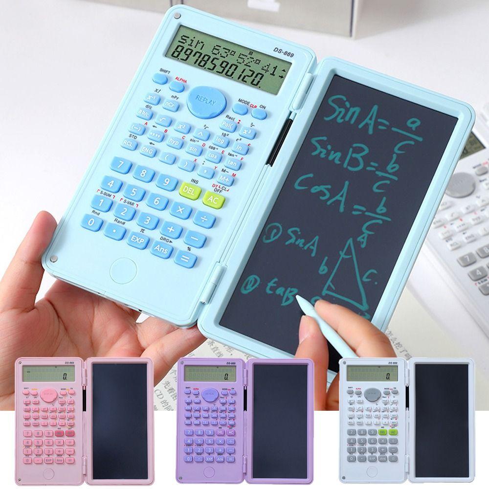 2 IN 1 Scientific Calculator with LCD Notepad Portable Handwriting Board  School Office