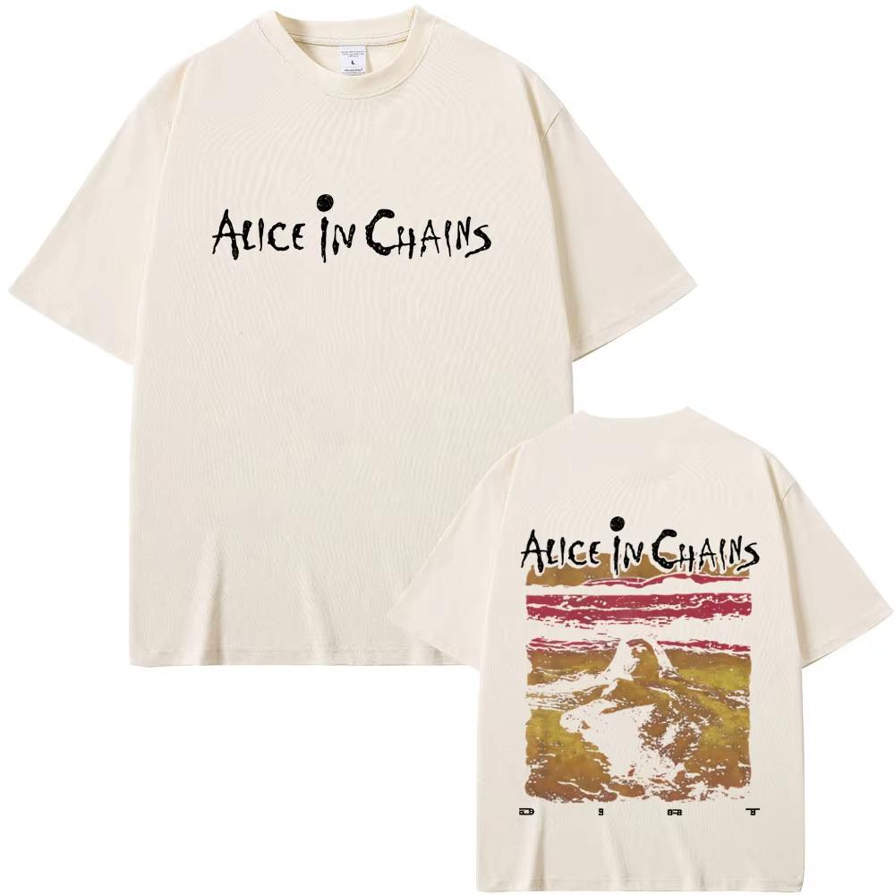 

Рок-гурт Alice in Chains Футболка Dirt Літній одяг для чоловіків і жінок Готичні Панк-футболки Унісекс Вінтажний Повсякденний Новий Бавовняний Футболка M