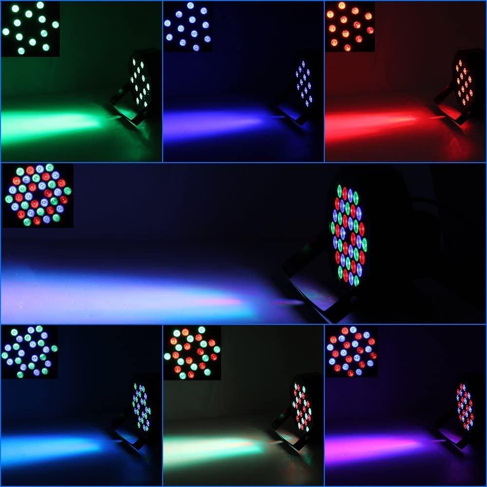 18 Led Par Light Portable DJ Lights Slim Stage Lighting Equipment RGB Light Party Lights Led Disco Light