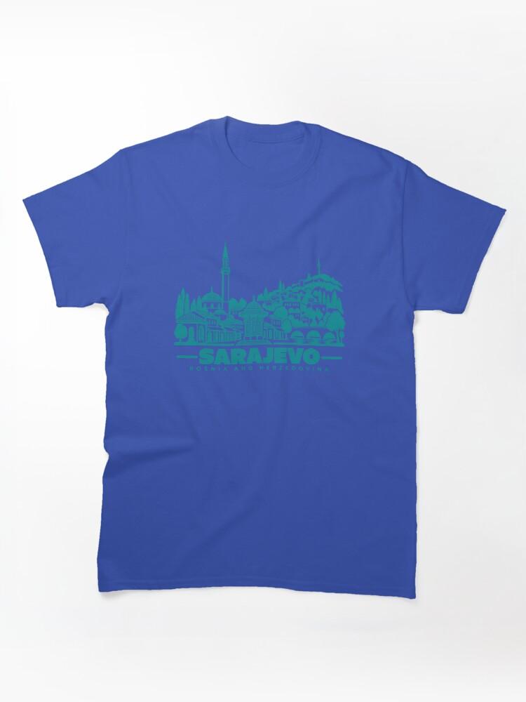 Cities Skylines Sarajevo Bosnia and Herzegovina Line Art Skyline Poster Classic T-Shirt