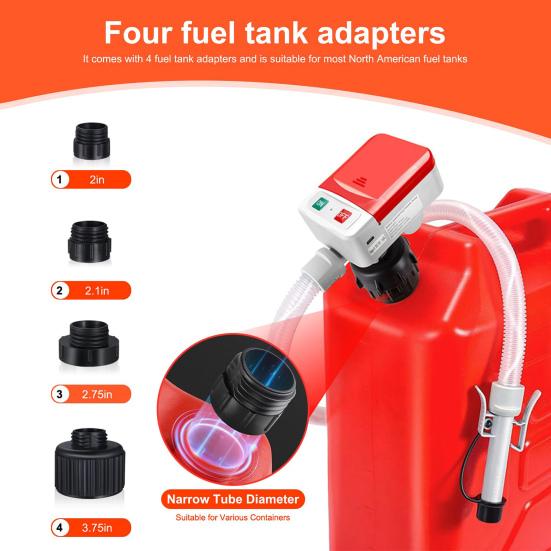 Oil Pump Set with 4 Adapters Automatic Stop Function 2.4 GPM Flow