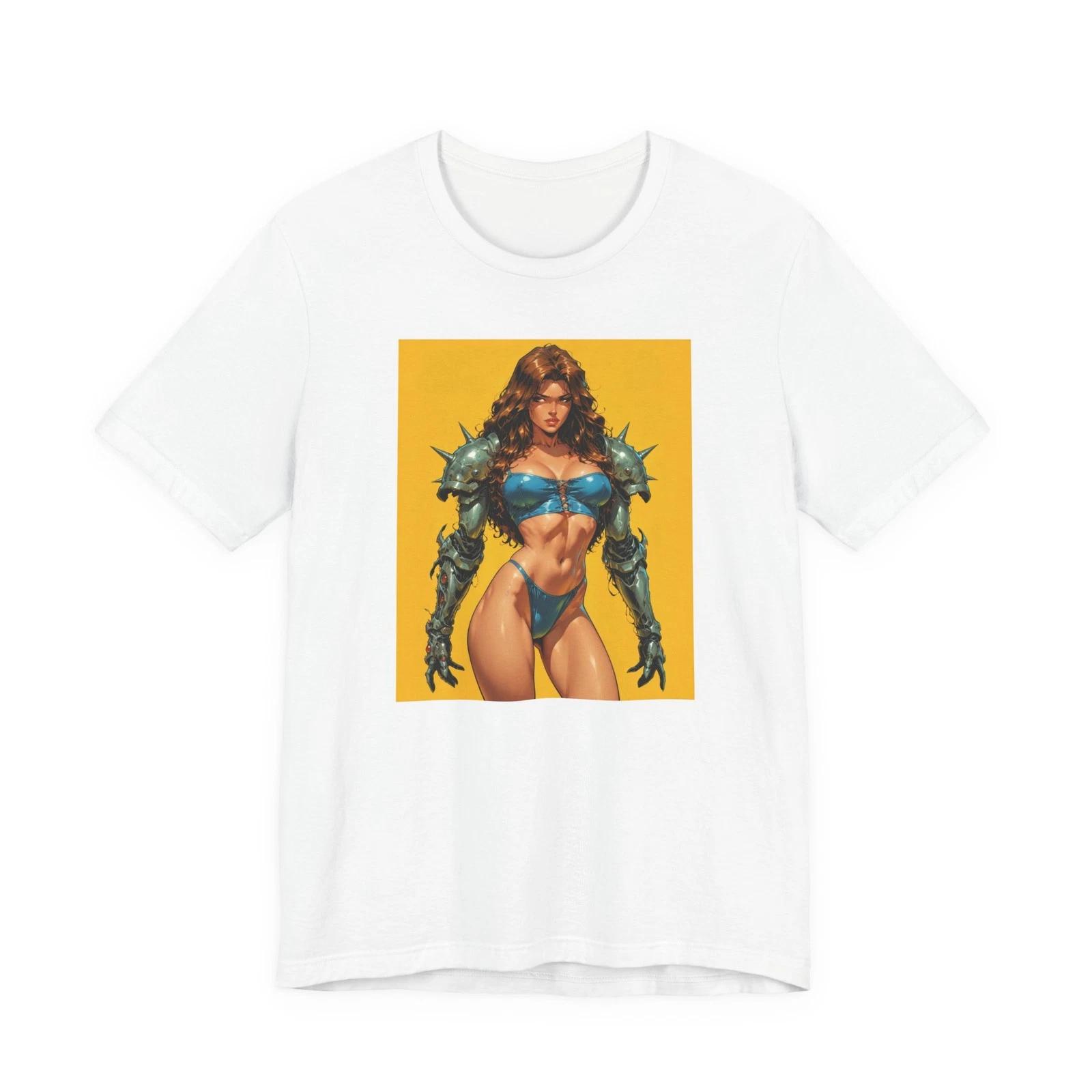 Warrior Woman Bikini Art Fantasy Pinup Streetwear Unisex T-Shirt Crewneck XS