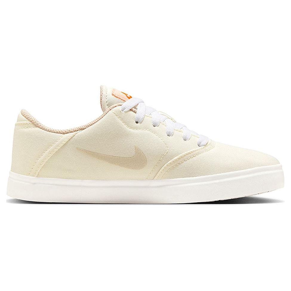 Nike Check Canvas SB GS Pale Ivory Kids Sneakers Cream White Dutch-Orange FQ6862-111