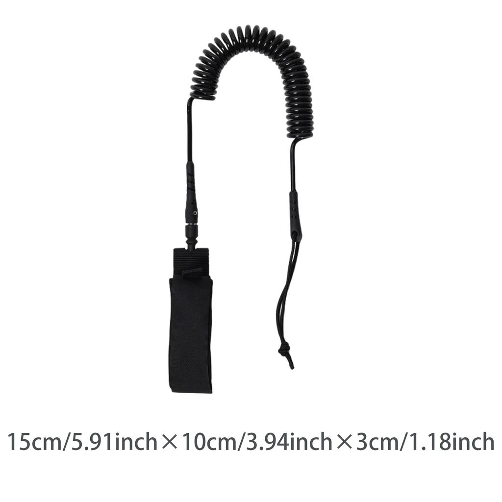 10FT 5.5 MM Paddle Board Leash Strong Cord Surfboard Foot Leash 360 Degree Rotating Design for Swivels Inflatable Longboard