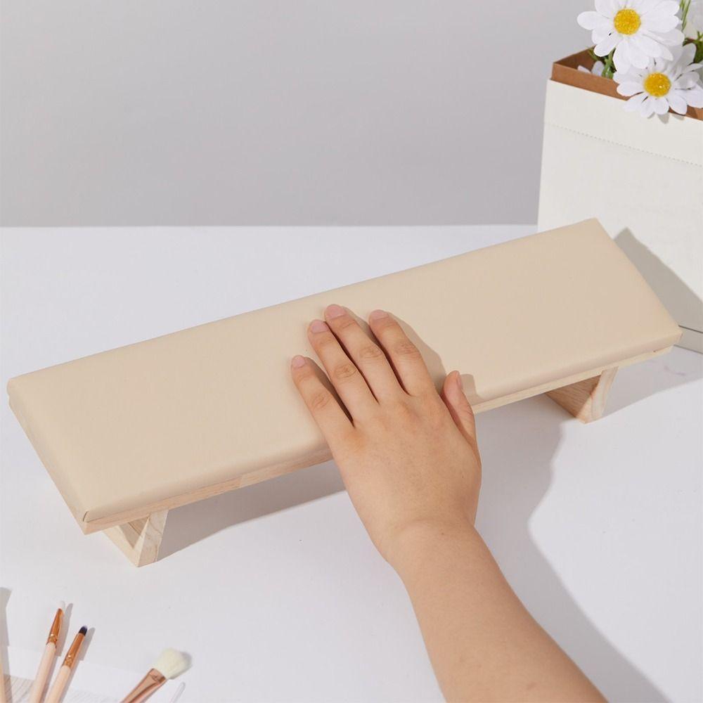Wooden Base Beveled Hand Pillow Tilt Design Nail Art Stand Nail Arm Rest Cushion Nail Art Tool