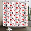 Happy Valentines Day Heart Shower Curtain Red Pink Romantic Falling Love Heart Sweet Lovers Waterproof Bathroom Curtain Decor