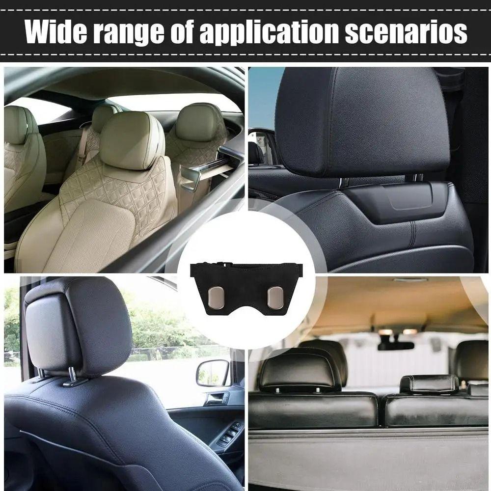 Double Hook Car Headrest Hook Wear-Resistant Automotive Seat Back Organizers  Rear Row Storage