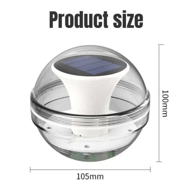 Solar Water Floating Lamp Floating Pool Light Color Changing Pool Landscape Lamp IP65 Waterproof Last Up  for Swimming Pool