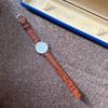 Used SEIKO Watch Gold Brown Leather Strap