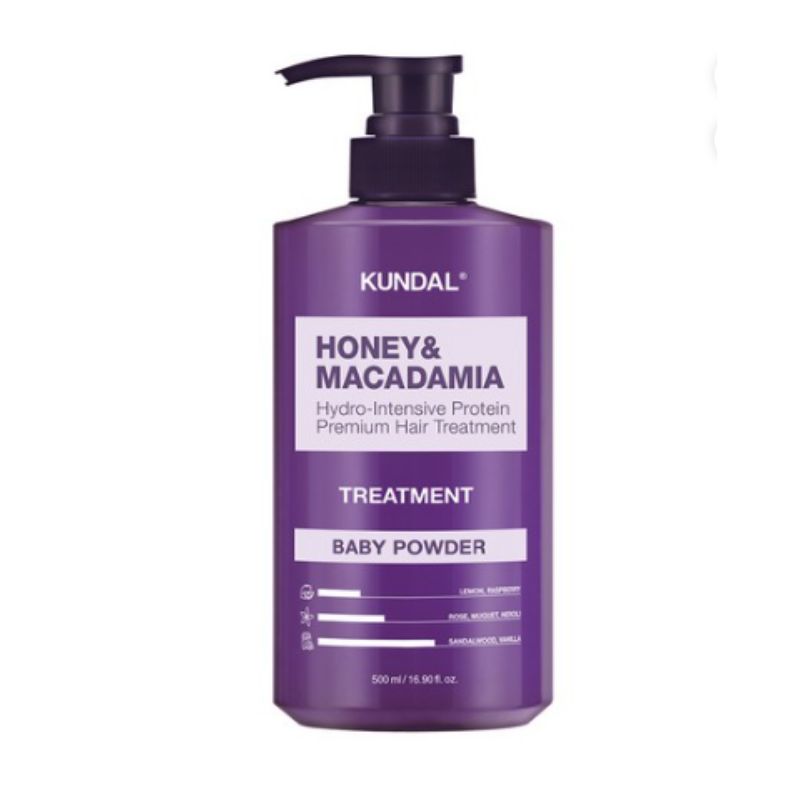 KUNDAL Honey and Macadamia Hair Treatment Baby Powder Scent Deep Nourishing Hair Treatment 500ml