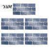 Waterproof Wall Decals for Kitchen 5Pcs Vintage Brick Tile Stickers, Oil?Proof Wallpaper, Peel Removable Backsplash Rental & Stick Living Room Home