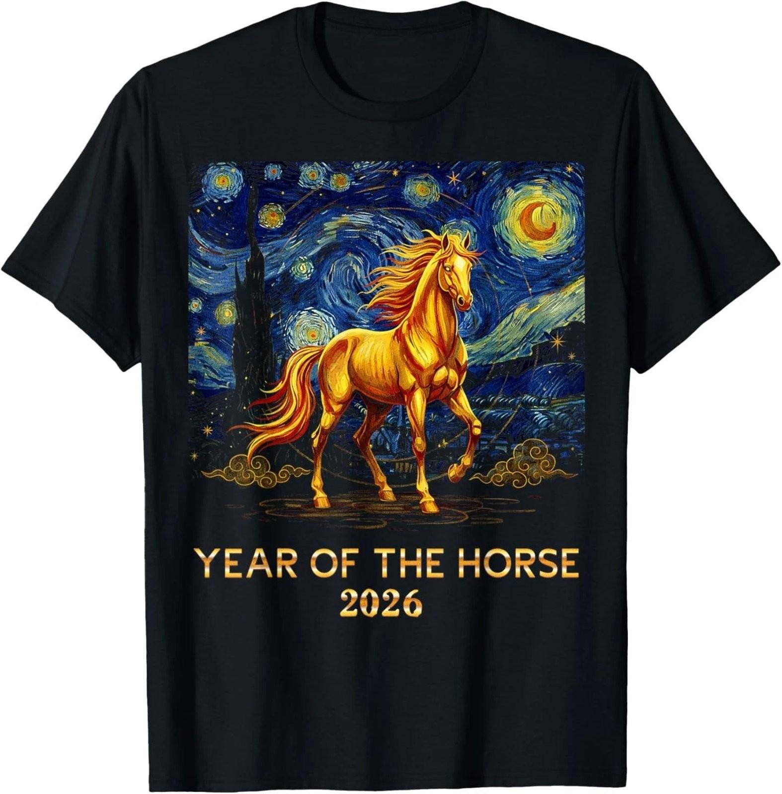 Year Of The Horse 2026 Chinese New Year Fire Horse T-Shirt XXL