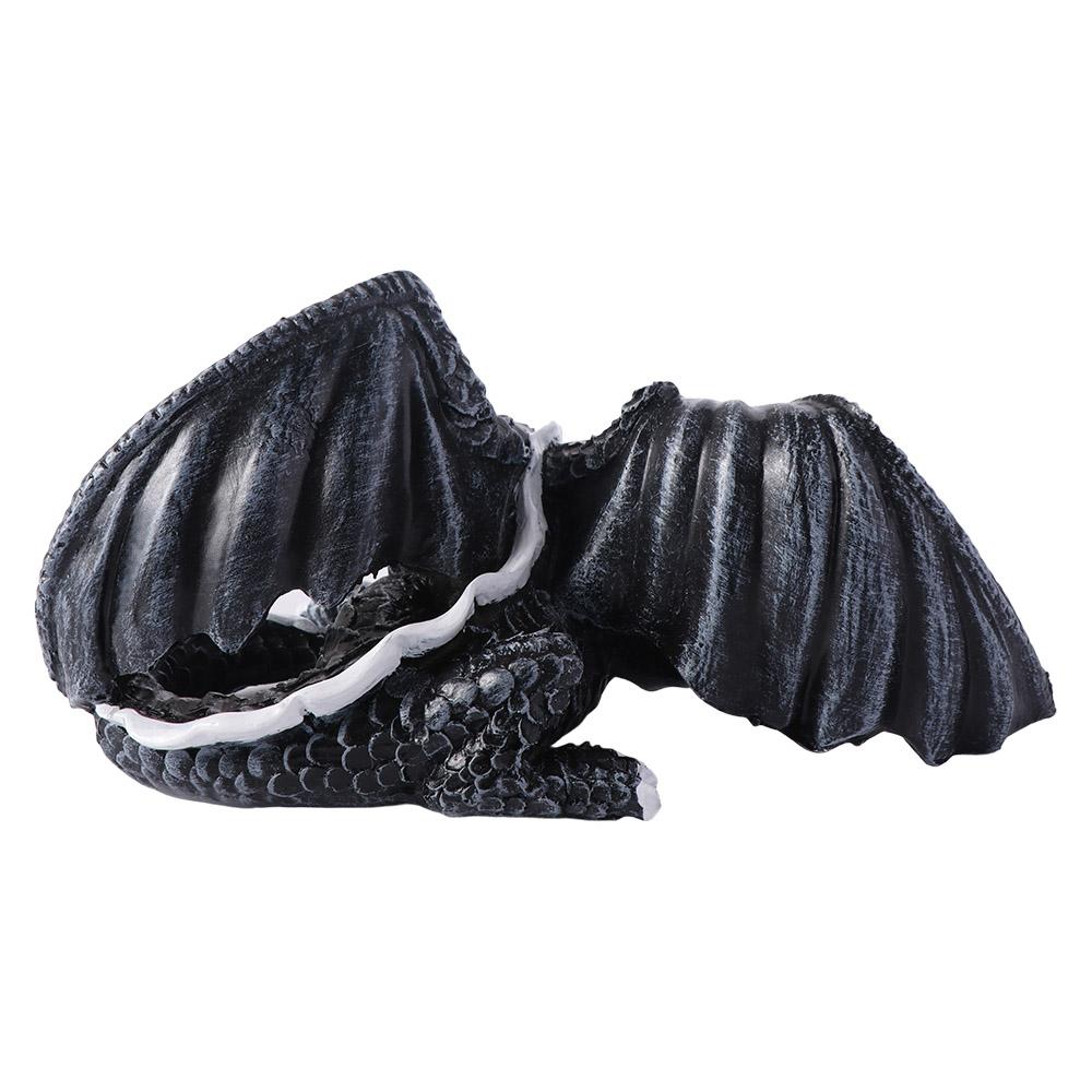Sculpture de Dragon Noir Grande Taille Décoration Dragon en Résine Ornements de Dragon Cadeaux