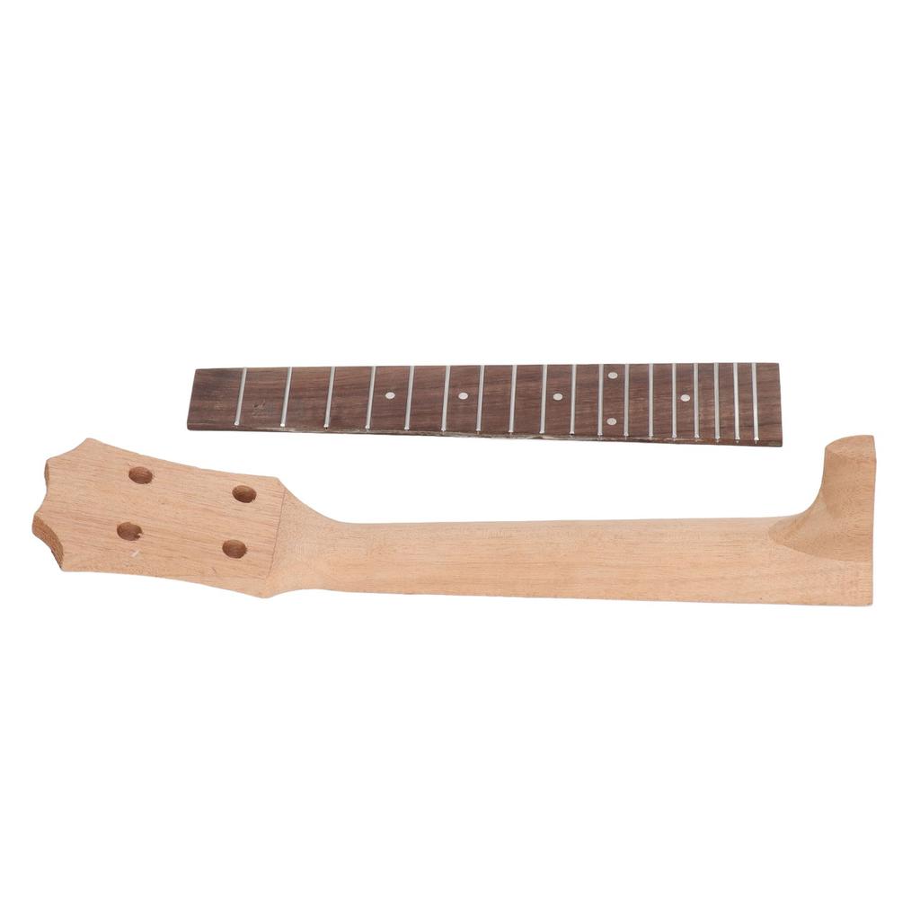 Ukulele Fretboard Neck Set Rosewood Okoume Wood Fingerboard Replacement for 4 String Musical Instrument 23in