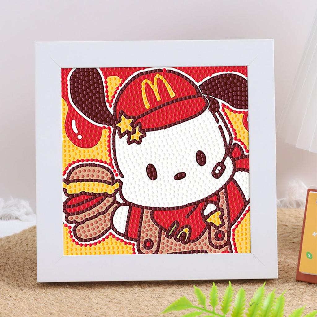 Sanrio Cartoon Pacha Dog Crystal Diamond Painting 5D DIY Cross Embroidery Kit with Frame Decoration Children's Birthday Gift