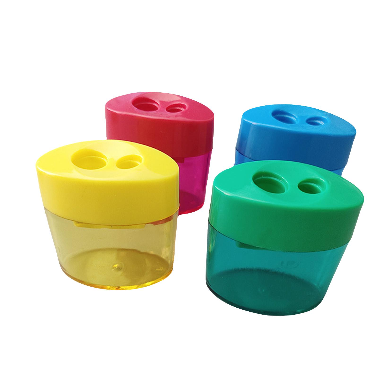 

2-hole Pencil Sharpener - Handheld, Manual Pen Sharpener, 4 Portable Stationery Items One Size