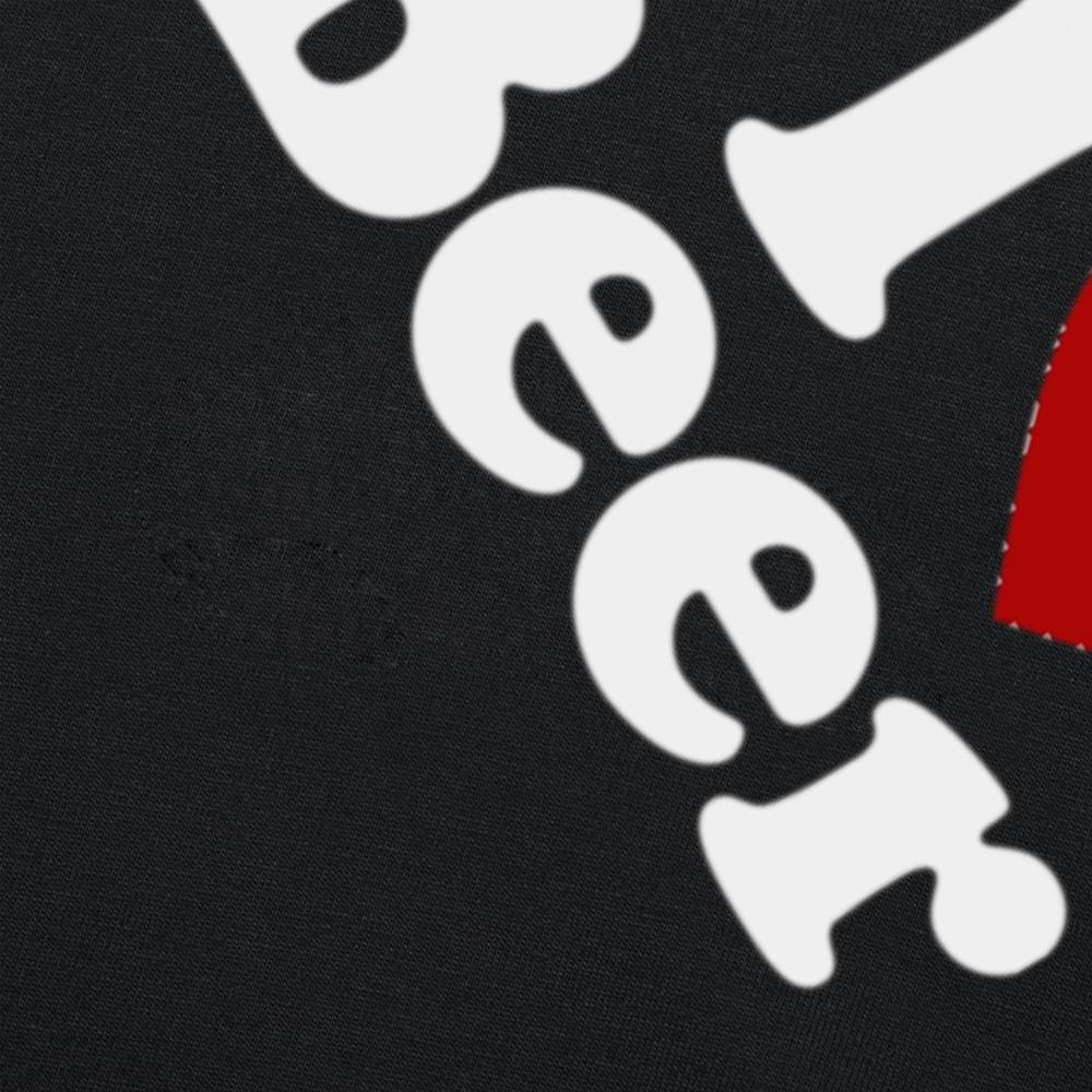 Funny I Love Beer Red Heart Graphic T-shirts Men Women's Fashion Casual Tshirt 100% Cotton Loose Oversized Drinking T Shirt