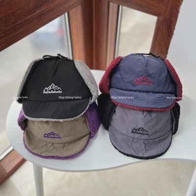 Winter Warm Lamb Wool Duckbill Hat with Ear Protection for Cycling and Skiing