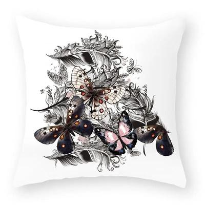 Kissenbezug aus Polyester mit Schmetterlingsmuster für Zuhause, Wohnzimmer, Sofa, Schlafzimmerdekoration, Zierkissen, Kissenbezug