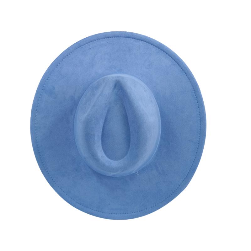 Teal Suede Hat Wide Brim 34 Colors Fedora Hat Men Women Autumn Winter Felt Jazz Hats Classic Church Fedoras Chapeau Sombrero Muj