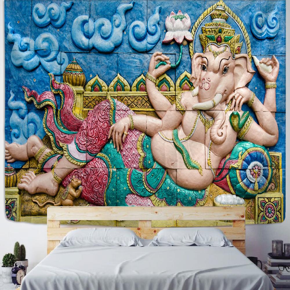 Meditation Indian Buddha Tapestry Wall Hanging Buddhist Psychedelic Witchcraft Bohemian Hippie Bedroom Home Decor