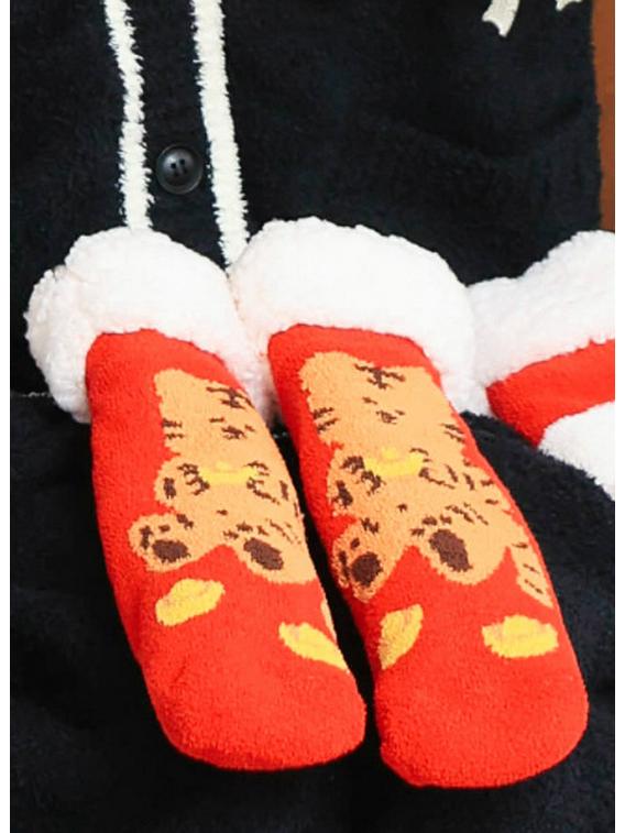 

Women s Warm Fleece-Lined Non-Slip Mid-Calf Socks - Thick Lambswool Slipper Socks for Autumn & Winter One size fits all
