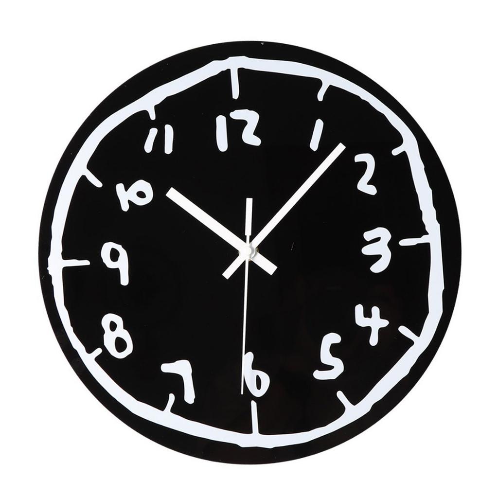 Modern Acrylic Wall Clock with Playful Graffiti Numbers Decorative Clock for Living Room or Bedroom