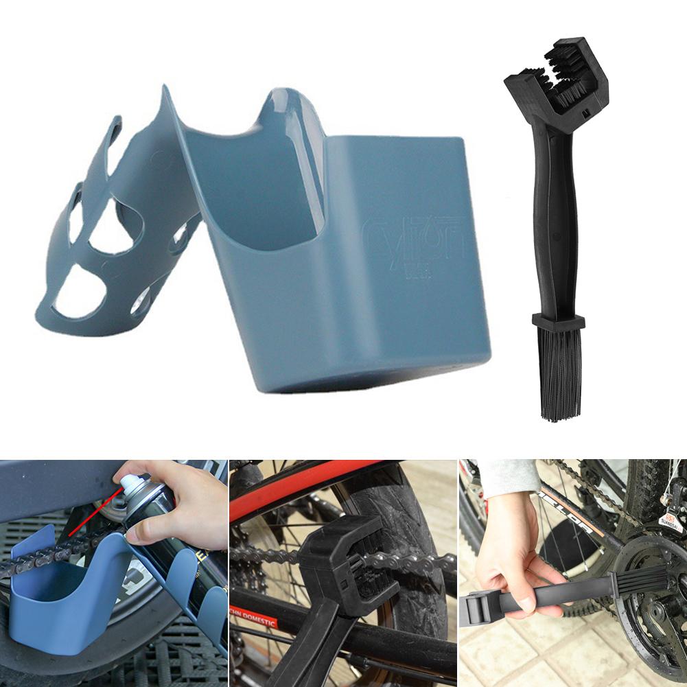 Motorcycle Chain Cleaner Universal Bike Rim Care Tire Chain Cleaning Brushes Cycling Clean Tool Kit Maintenance Brush Brake Remo
