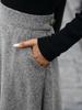 In Stock: High-End European Women's Wool A-line Midi Skirt - Autumn/Winter Collection
