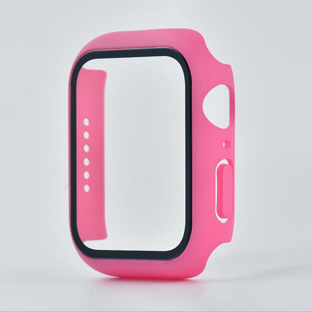 Tempered Glass+Cover for Apple Watch 49mm 46mm 45mm 44mm 42mm 41mm 40mm 38mm PC Bumper Screen Protector Case iWatch Series 1-11 7