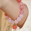 Persimmon Auspicious Red Agate Bracelet Gradient Small Persimmon Single-loop Bracelet Fashionable Commuting Natural Crystal Bracelet