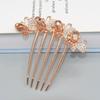 Butterfly Rhinestone Hair Comb Clip for Bun Hairstyles
