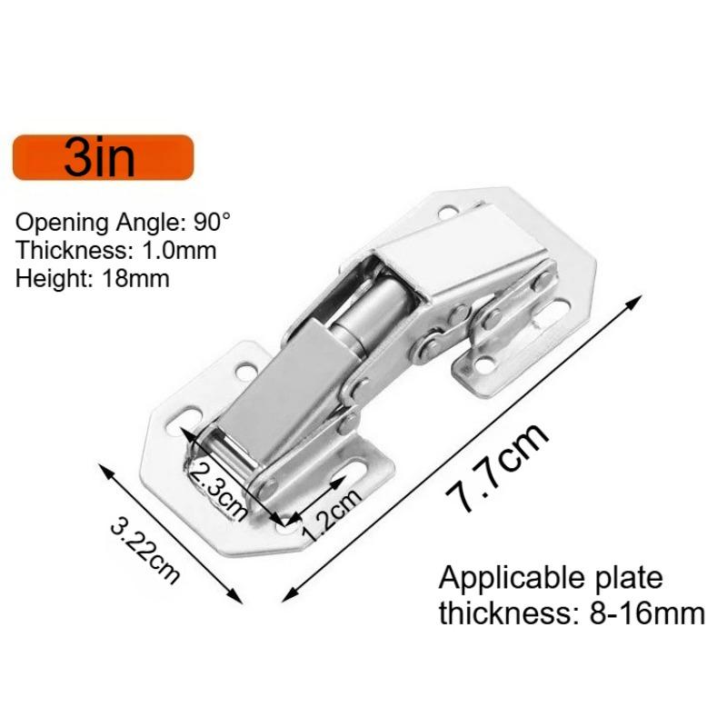 

3 дюйма/4 дюйма/5 дюймов 90 градусов 170 градусов Стальные петли для шкафа Без сверления отверстий Гидравлическая петля с буфером Петли для кухонного шкафа Петли для шкафа Мебельная фурнитура 3in 3pcs