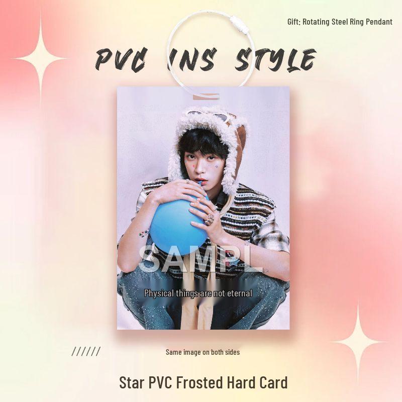 

Зию Звездная Карта ПВХ Аксессуары для Конкурса Идолов для Украшения Ита-Сумки PVC Matte Hard Card (7cm x 10cm)