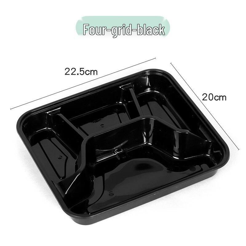 Disposable 4-Compartment Meal Prep Containers