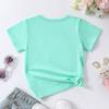1-10 Years Old Girls Days Of Week Cotton Tees Week Calendar Graphic Print Casual & Trendy T-shirts For Spring & Summer
